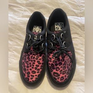 TUK pink leopard loafers new never worn size 8